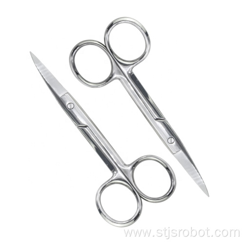 Stainless steel beauty nail tools eyebrow scissors metal beard scissors